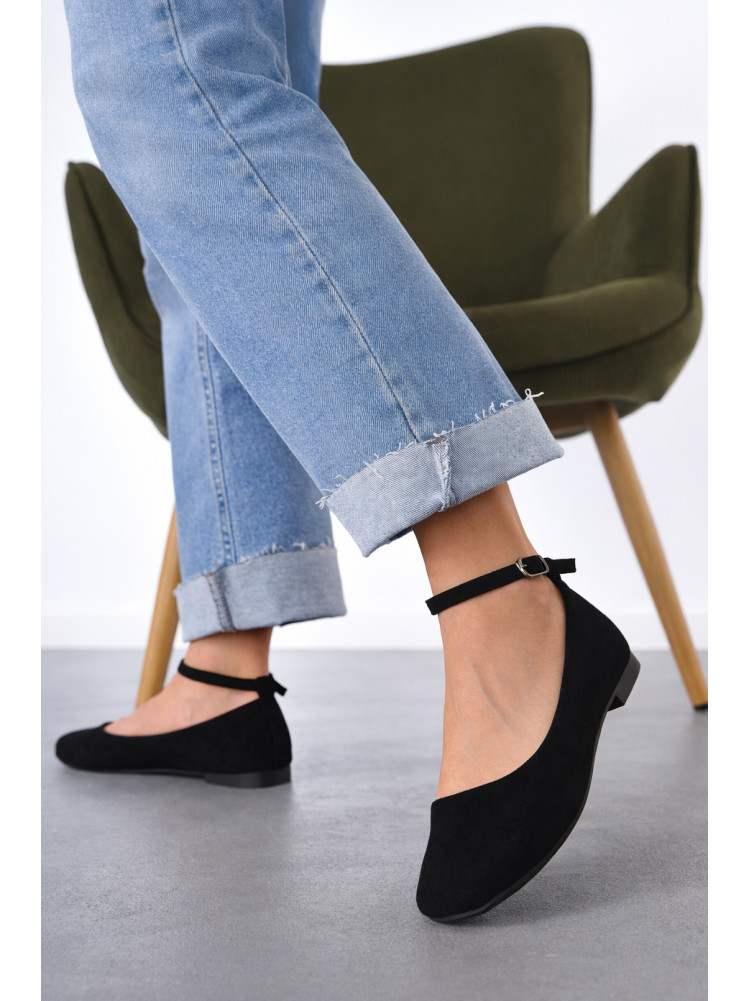 Балетки женские черного цвета Е368-1 211927C