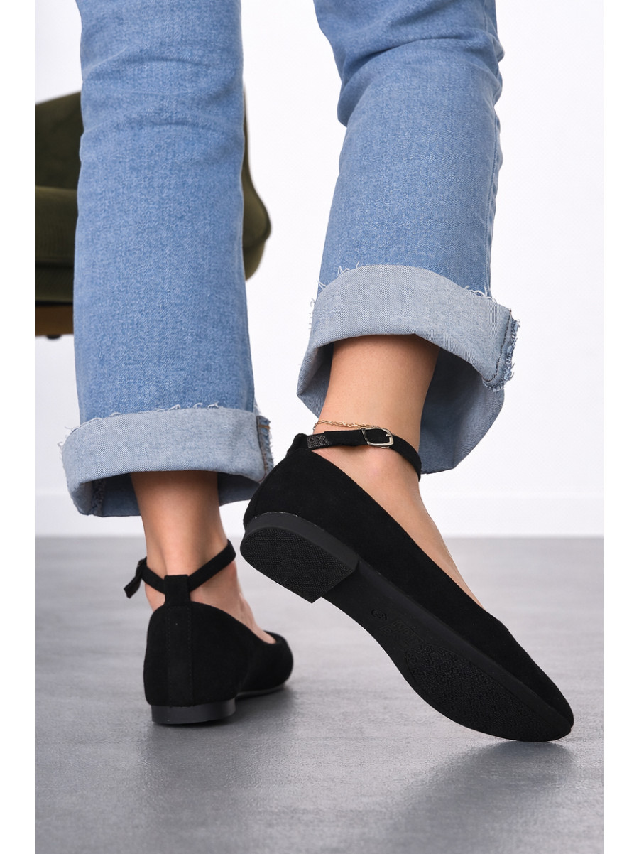 Балетки женские черного цвета Е368-1 211927C