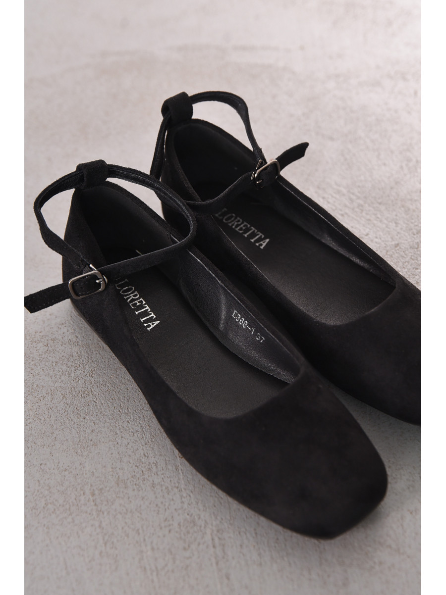 Балетки женские черного цвета Е368-1 211927C