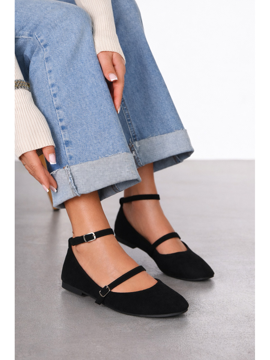 Балетки женские черного цвета Е353-1 211928C