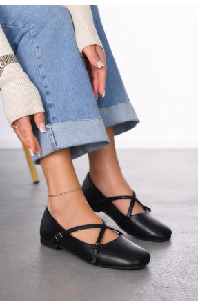 Балетки женские черного цвета Е356-6 211930C