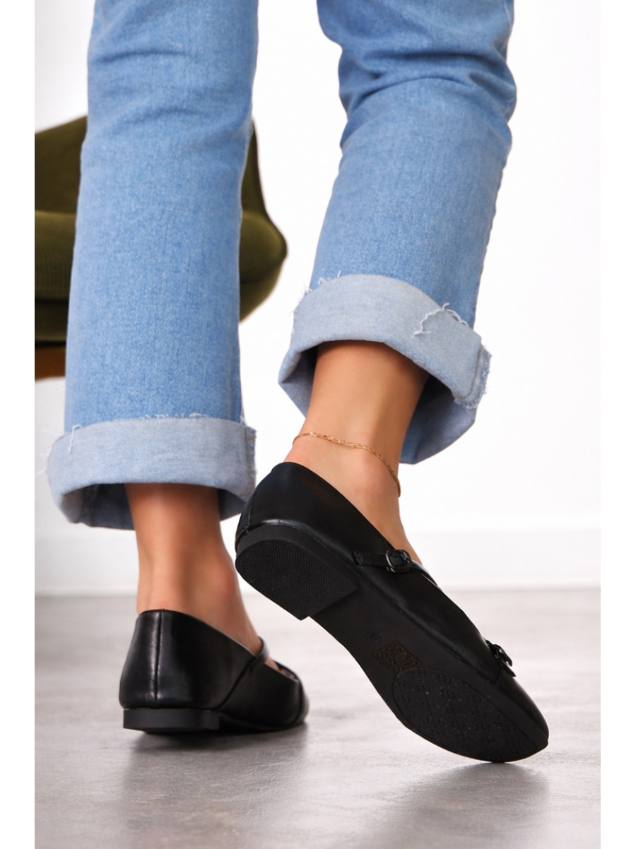 Балетки женские черного цвета Е356-6 211930C