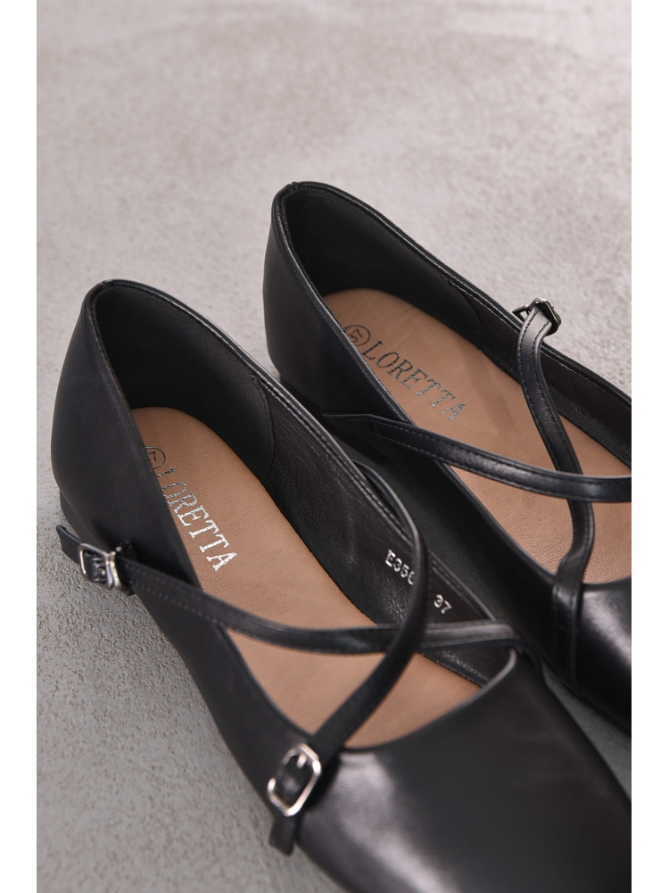 Балетки женские черного цвета Е356-6 211930C