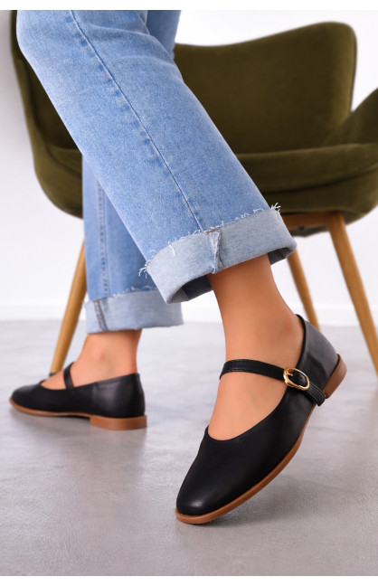 Балетки женские черного цвета R007 211931C