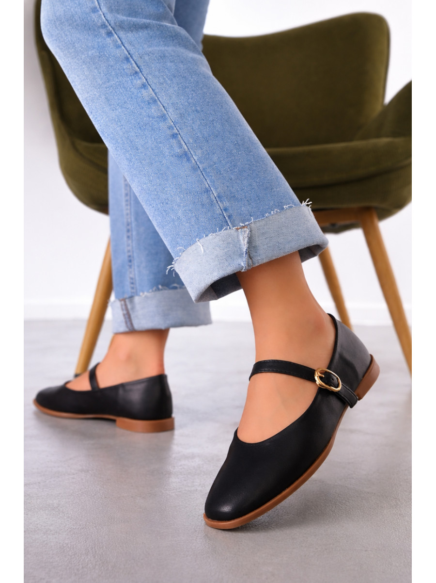 Балетки женские черного цвета R007 211931C