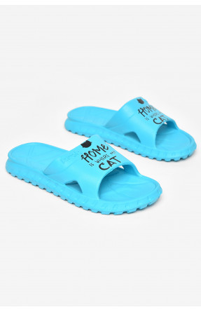 Шлепки пена женские бирюзового цвета С-74 211933C