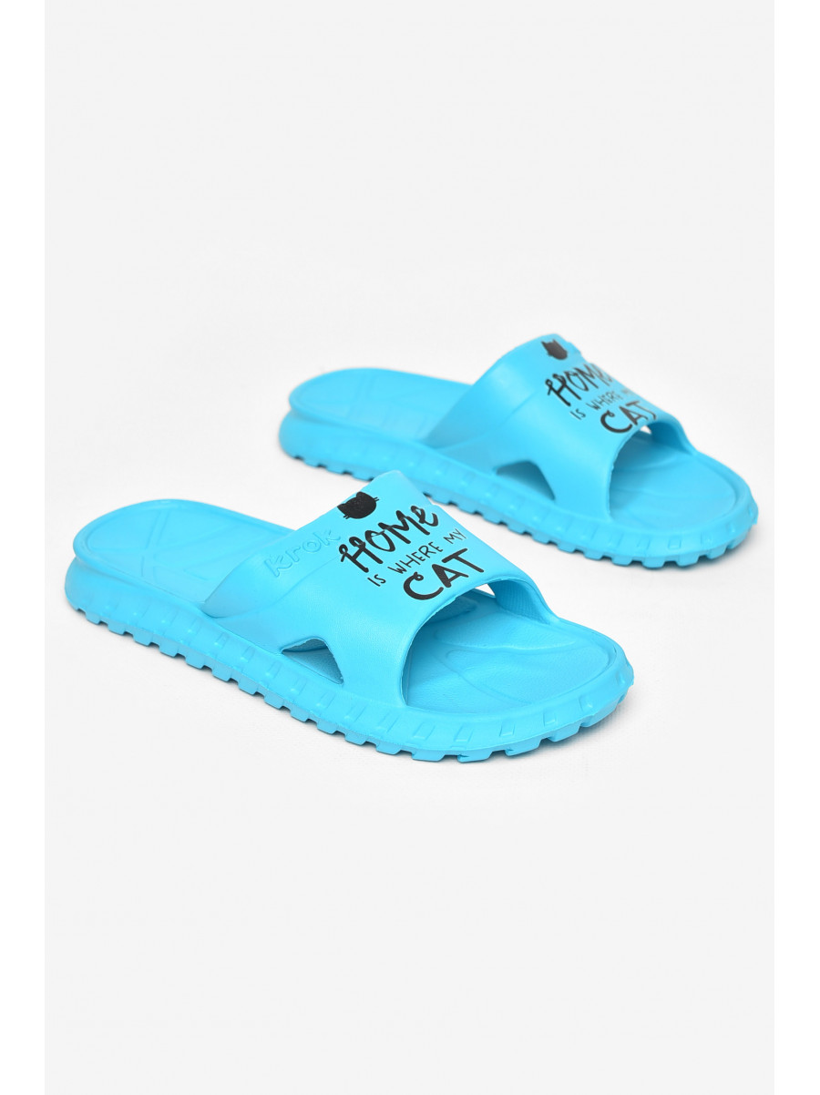 Шлепки пена женские бирюзового цвета С-74 211933C