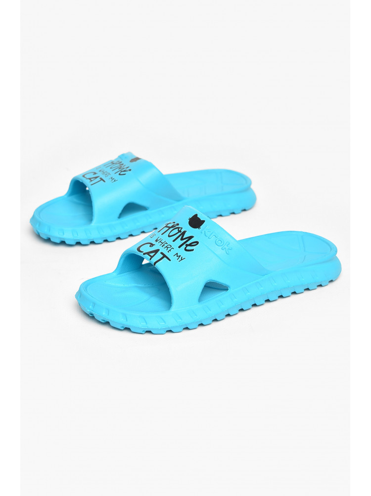 Шлепки пена женские бирюзового цвета С-74 211933C