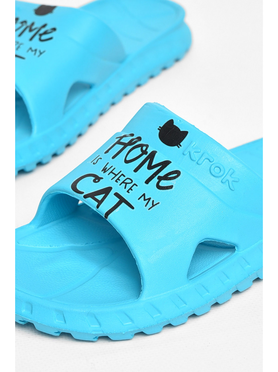 Шлепки пена женские бирюзового цвета С-74 211933C