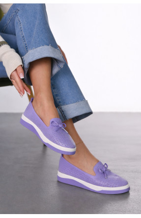 Туфли-лоферы женские сиреневого цвета Х328-4 211934C