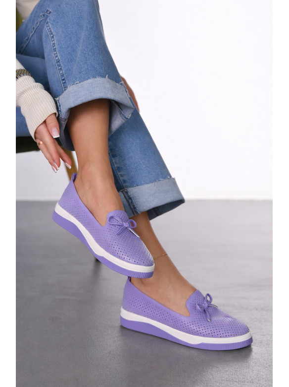 Туфли-лоферы женские сиреневого цвета Х328-4 211934C