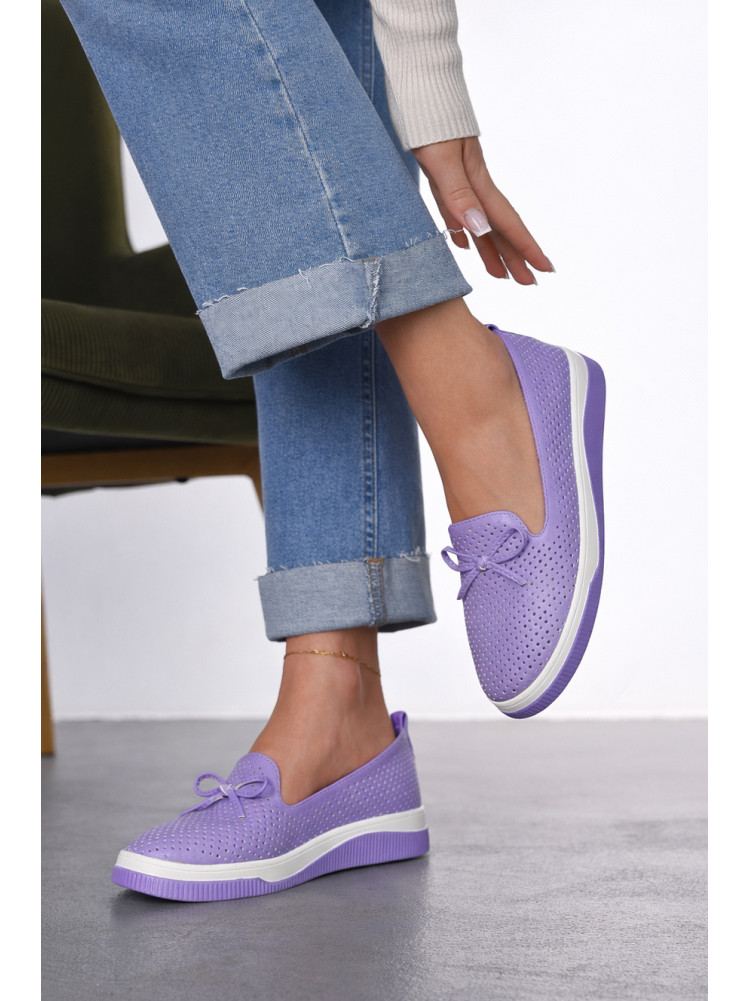 Туфли-лоферы женские сиреневого цвета Х328-4 211934C
