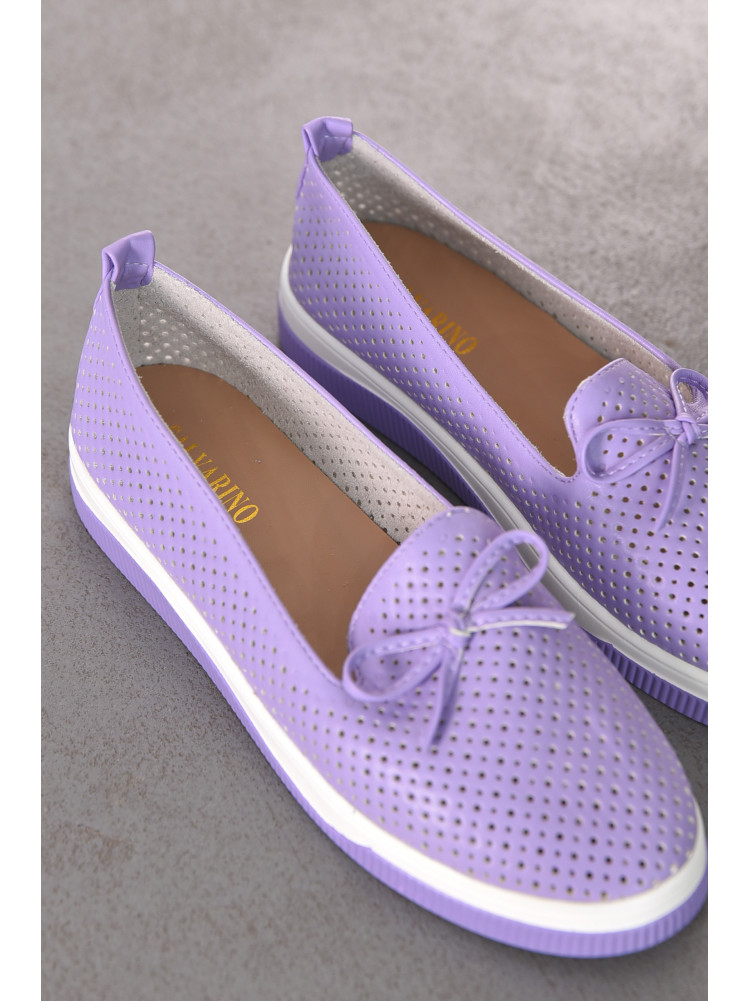 Туфли-лоферы женские сиреневого цвета Х328-4 211934C