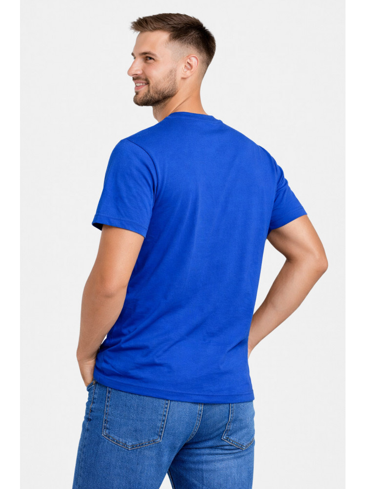 Футболка чоловіча напівбатальна однотонна синього кольору 5190 211938C