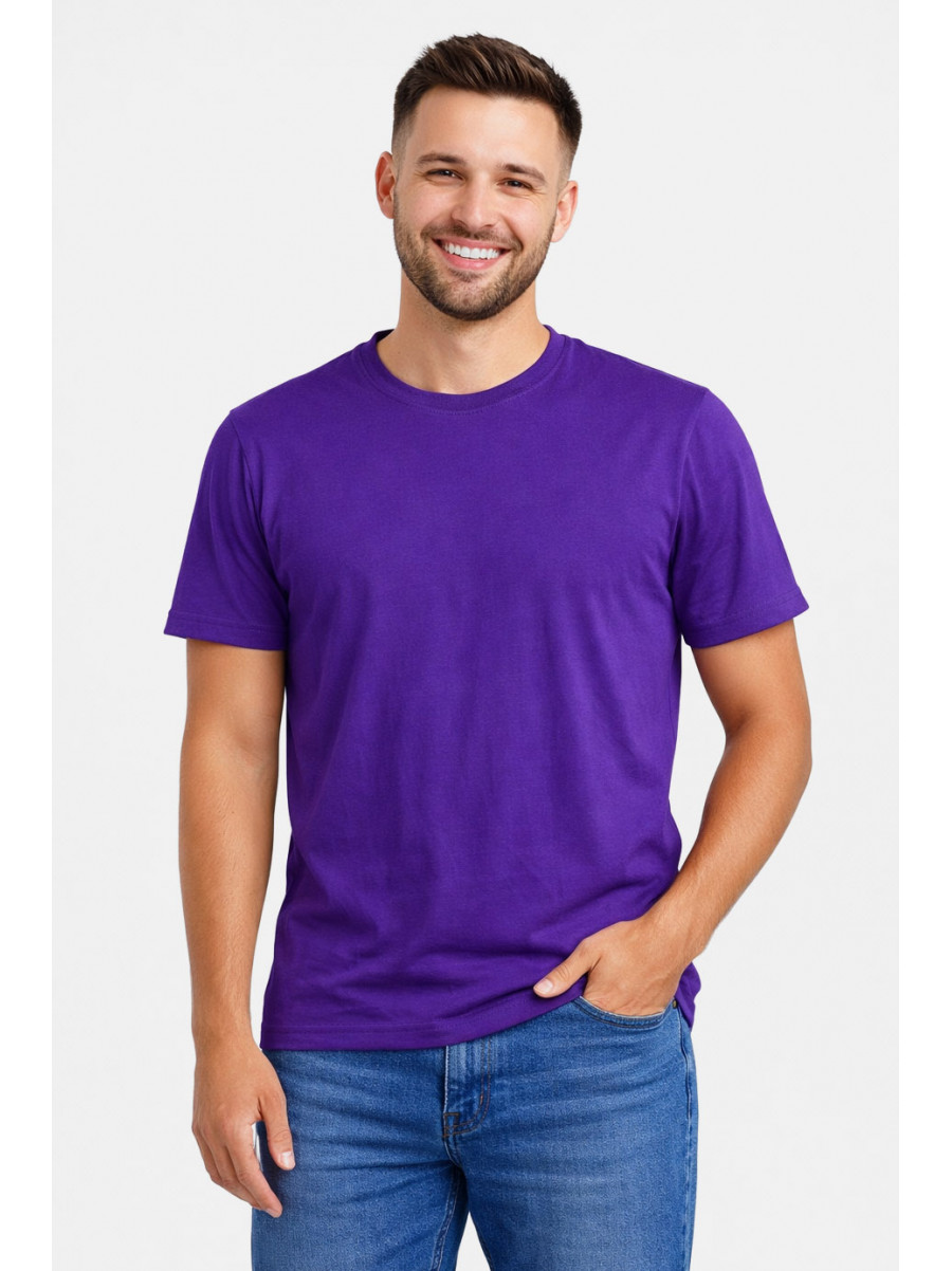 Футболка чоловіча напівбатальна однотонна фіолетового кольору 5190 211939C