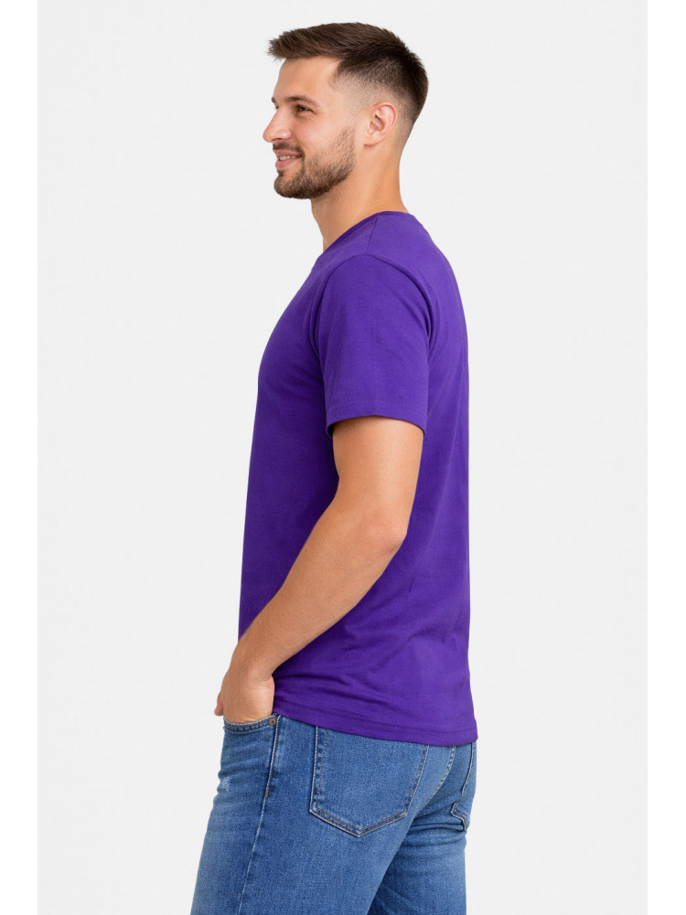 Футболка чоловіча напівбатальна однотонна фіолетового кольору 5190 211939C
