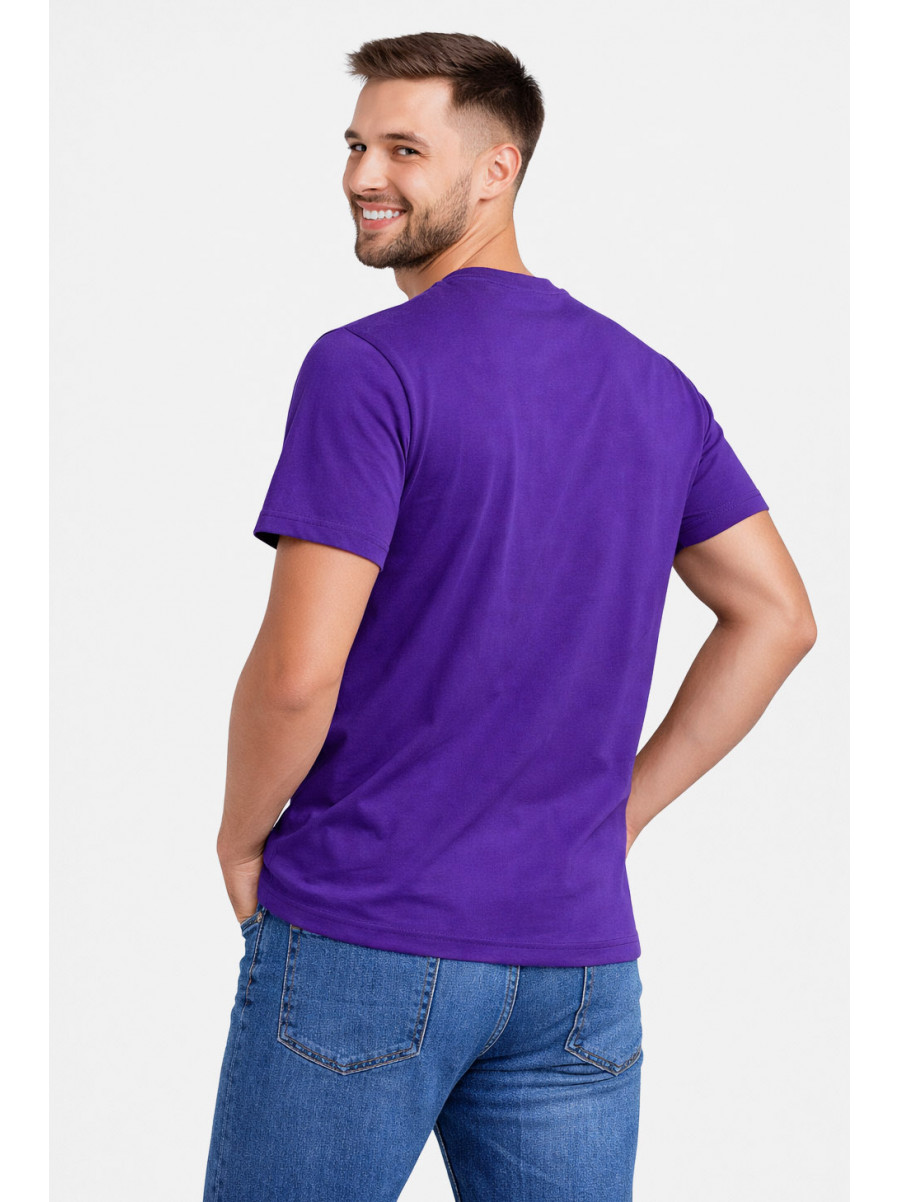Футболка чоловіча напівбатальна однотонна фіолетового кольору 5190 211939C