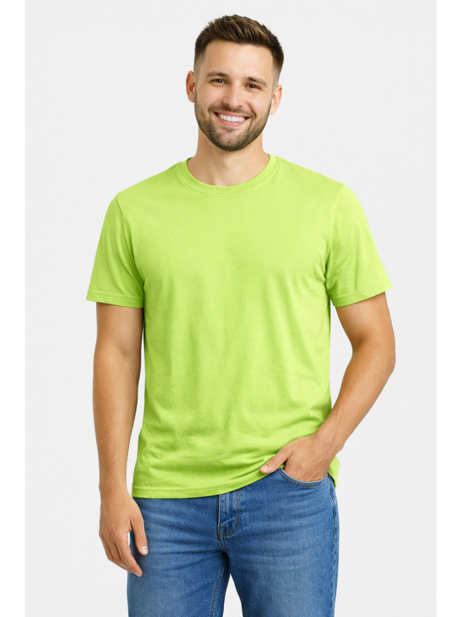 Футболка чоловіча напівбатальна однотонна салатового кольору 5190 211941C