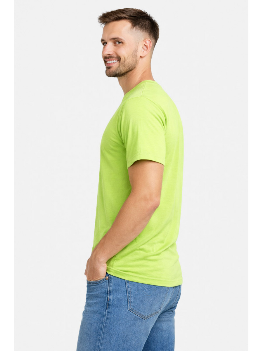 Футболка чоловіча напівбатальна однотонна салатового кольору 5190 211941C