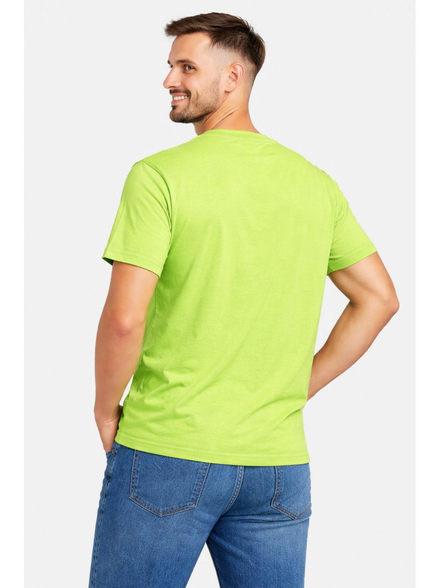 Футболка чоловіча напівбатальна однотонна салатового кольору 5190 211941C