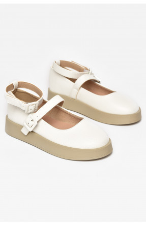 Туфлі-лофери дитячі для дівчинки білого кольору EX398-6 211942C