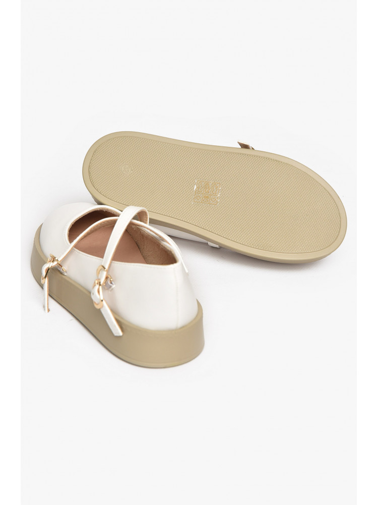 Туфли-лоферы детские для девочки белого цвета EX399-6 211945C