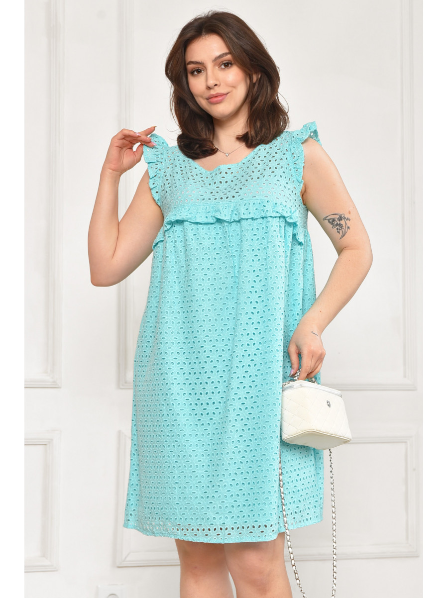 Сарафан женский однотонный мятного цвета 6058 211946C