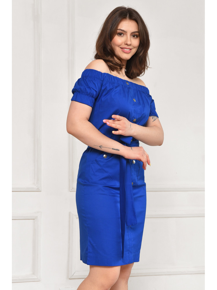 Платье женское однотонное тёмно-синего цвета 6025 211951C