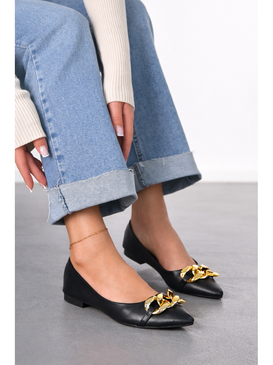Балетки женские черного цвета 5601-1 211952C