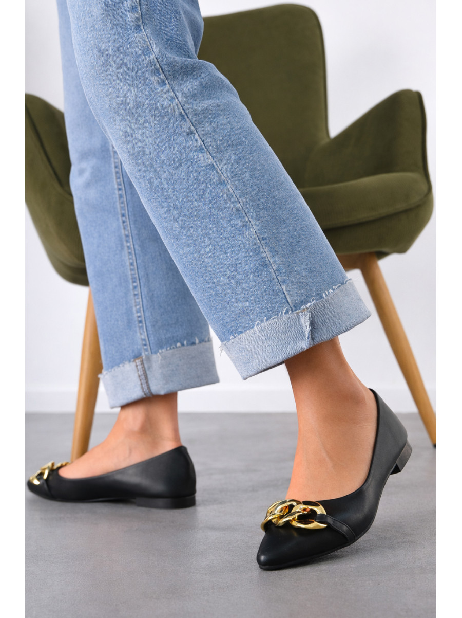 Балетки женские черного цвета 5601-1 211952C