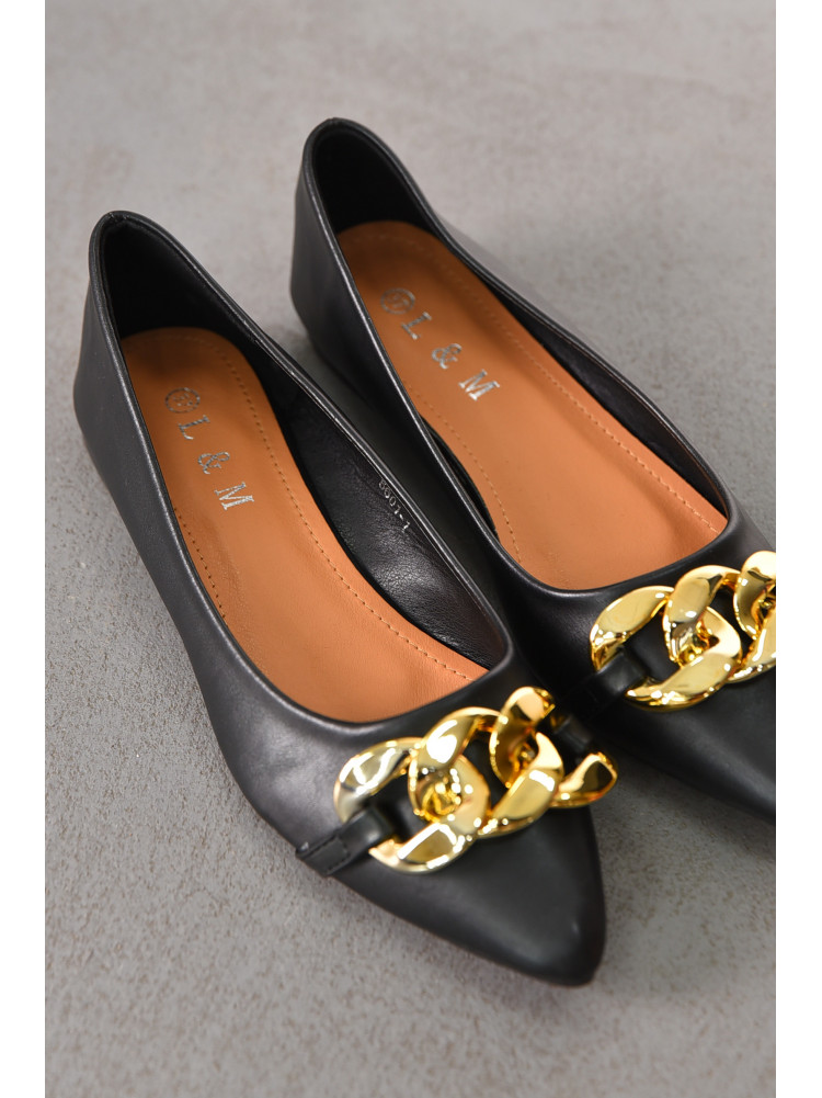 Балетки женские черного цвета 5601-1 211952C