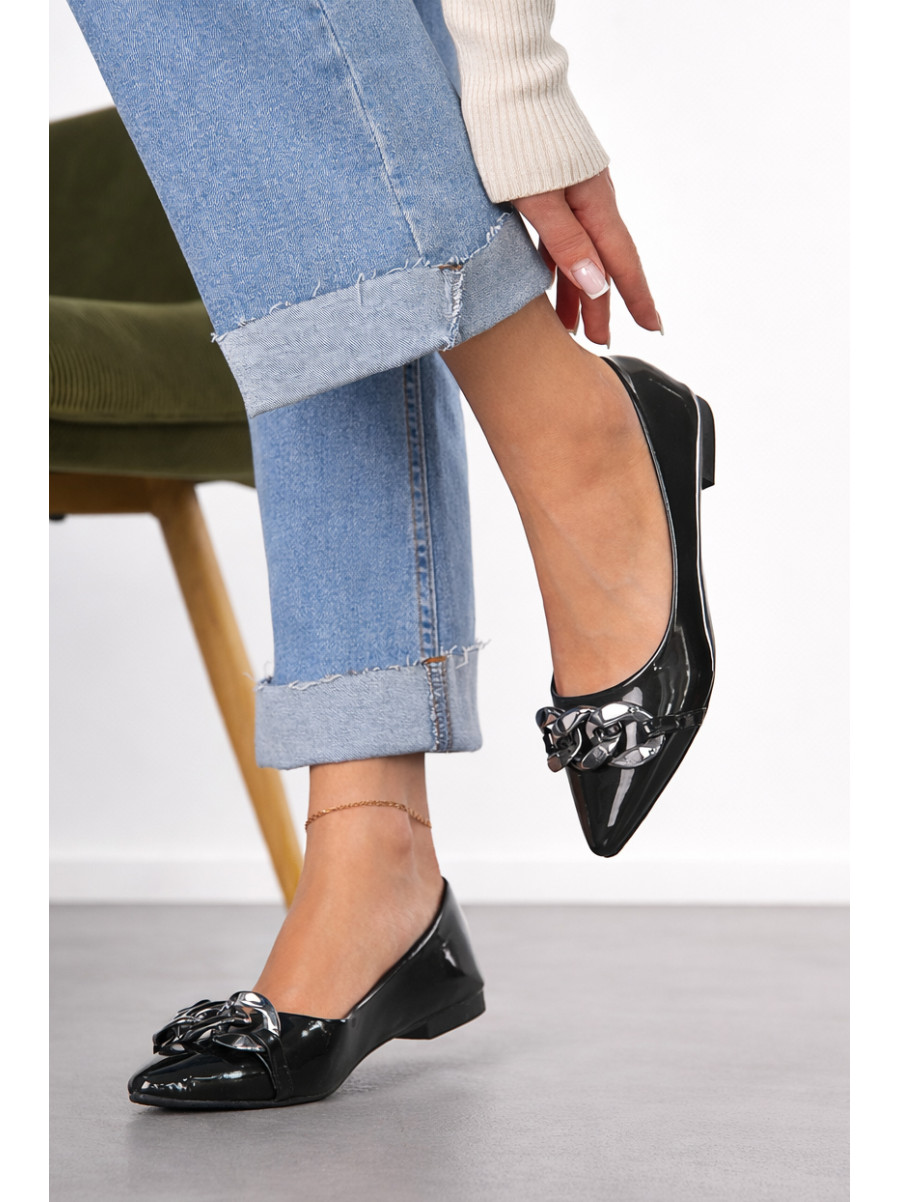 Балетки женские черного цвета 5601-8 211954C