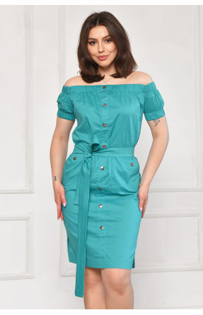 Платье женское однотонное зеленого цвета 6025 211956C