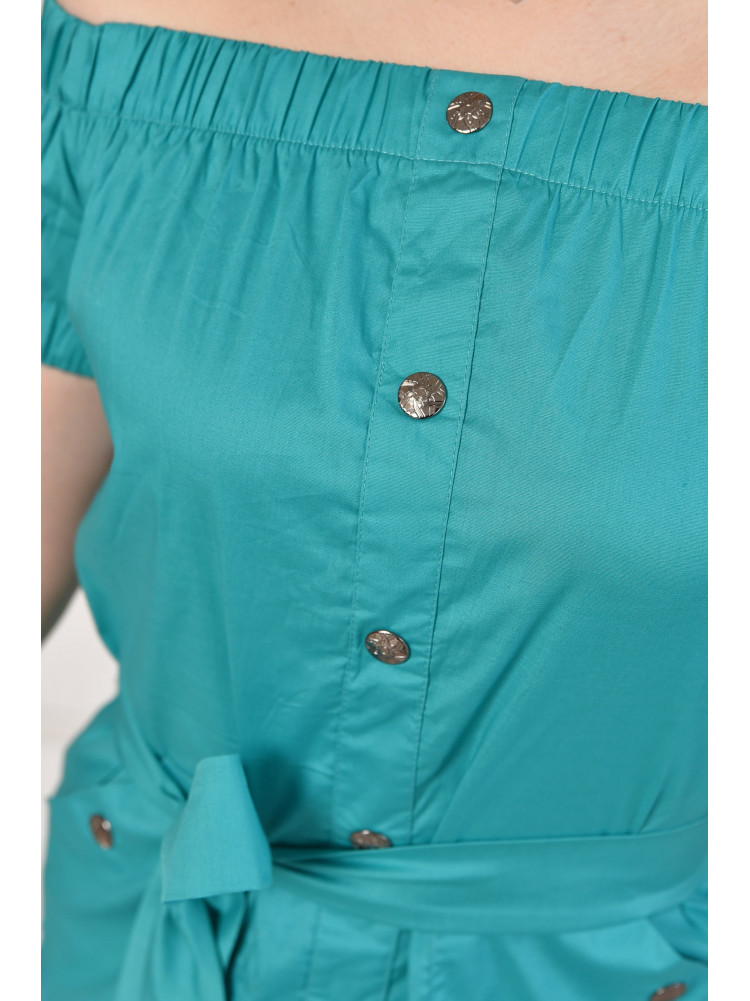 Платье женское однотонное зеленого цвета 6025 211956C