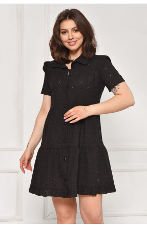 Платье женское однотонное черного цвета 6019 211960C