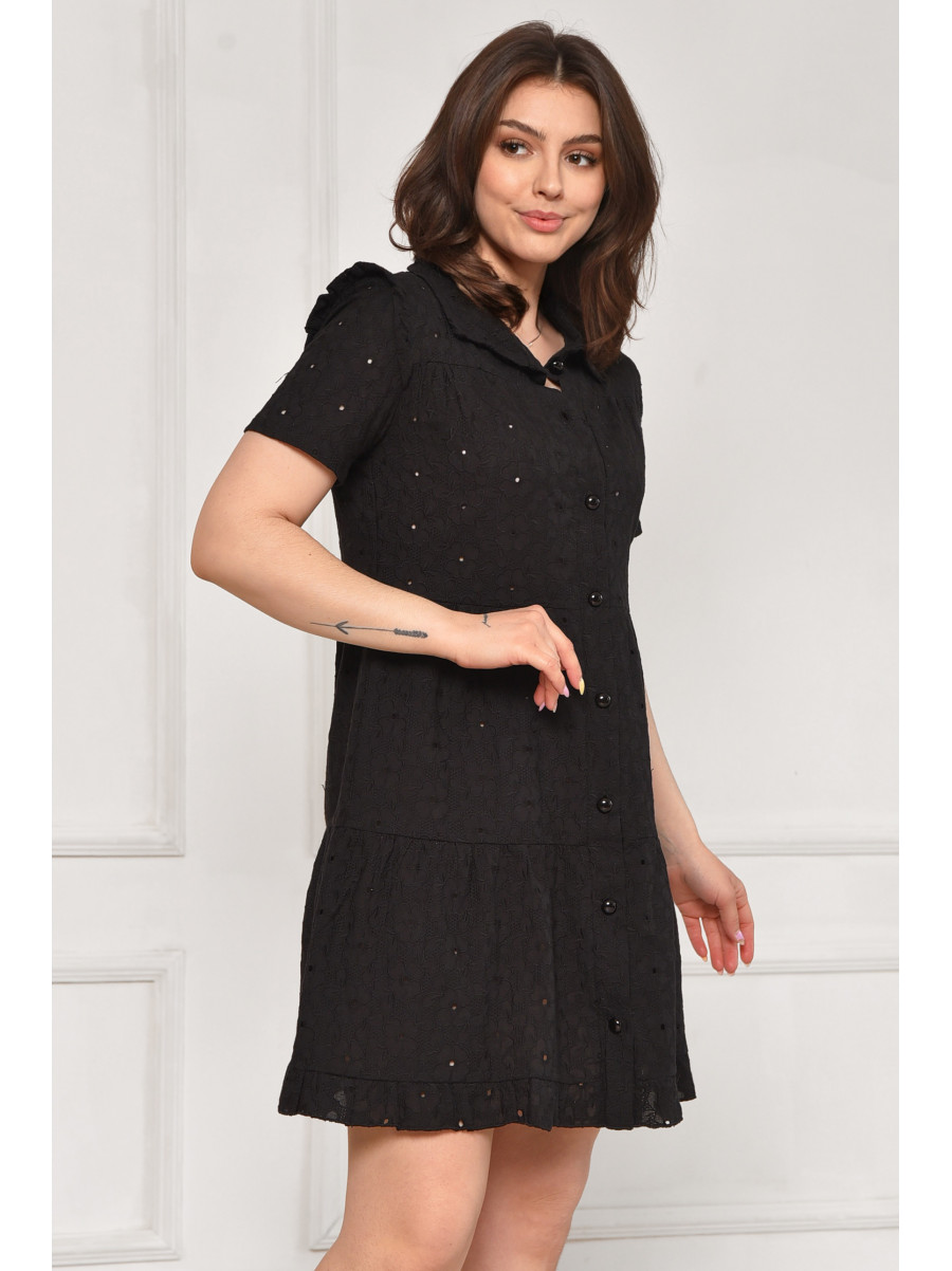 Платье женское однотонное черного цвета 6019 211960C