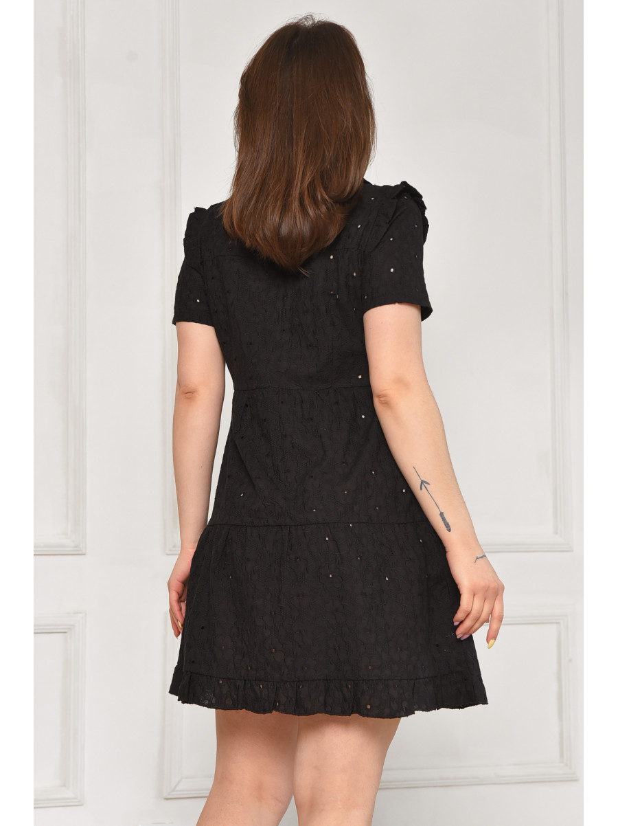 Платье женское однотонное черного цвета 6019 211960C