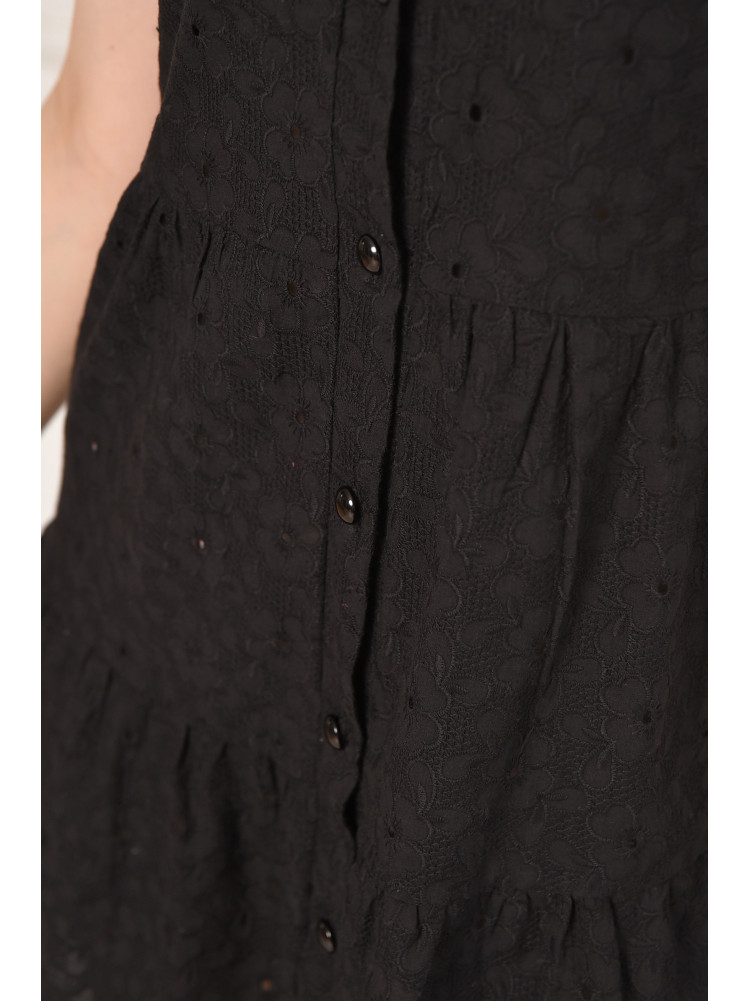 Платье женское однотонное черного цвета 6019 211960C