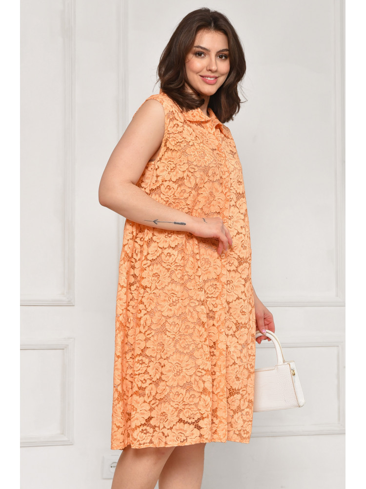 Платье женское однотонное желтого цвета 6090 211964C