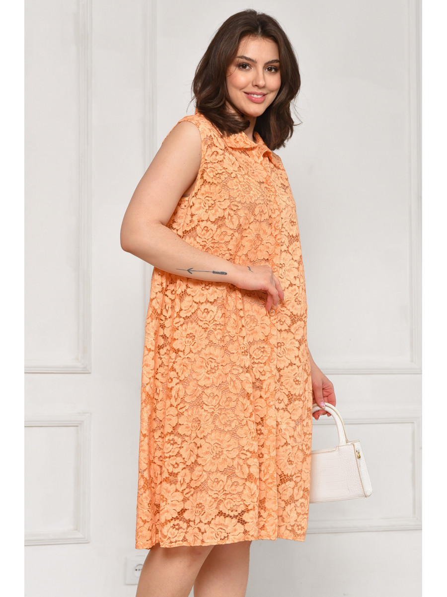 Платье женское однотонное желтого цвета 6090 211964C