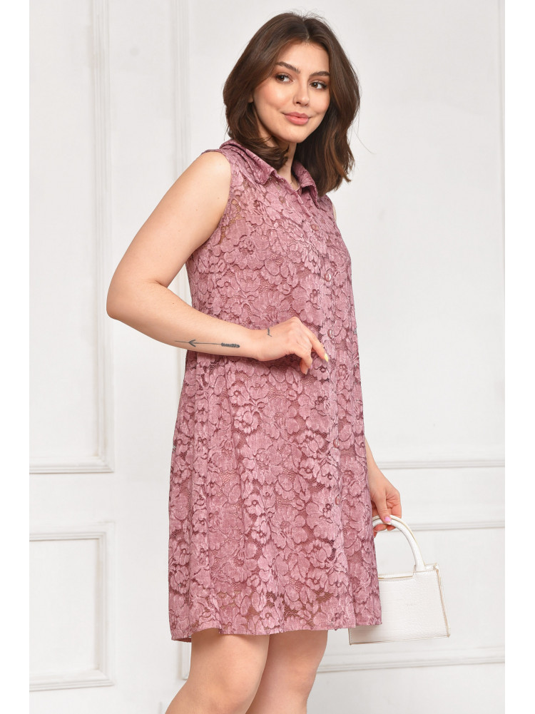 Платье женское однотонное тёмно-сиреневого цвета 6089 211965C