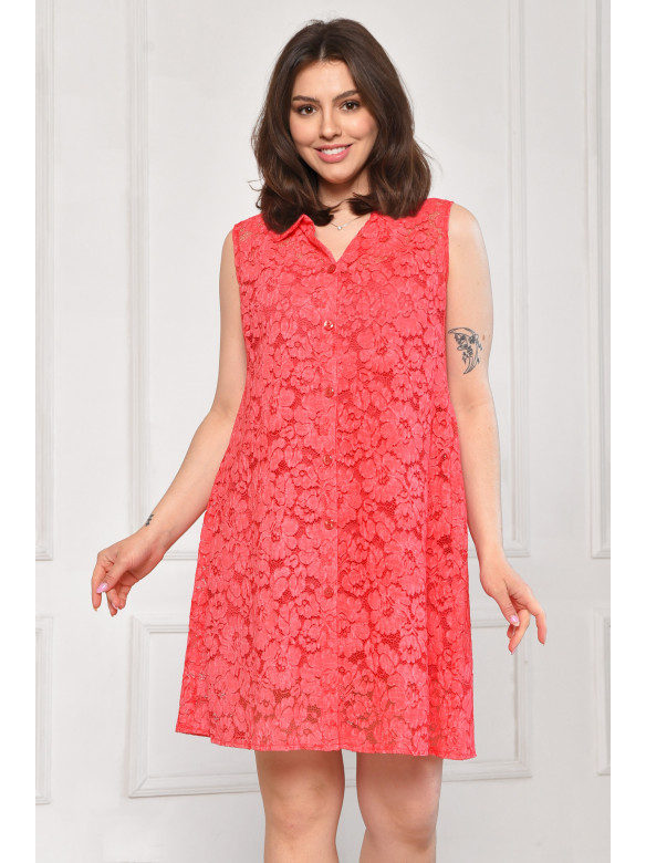 Платье женское однотонное тёмно-розового цвета 6089 211966C