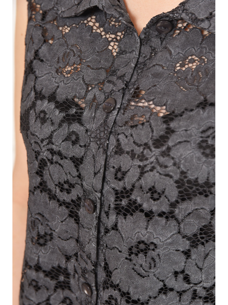 Платье женское однотонное тёмно-серого цвета 6089 211967C