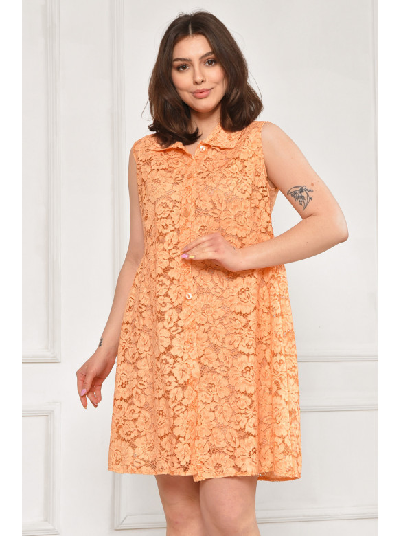 Платье женское однотонное жёлтого цвета 6089 211968C