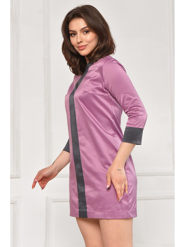 Платье женское однотонное сиреневого цвета 600 211969C
