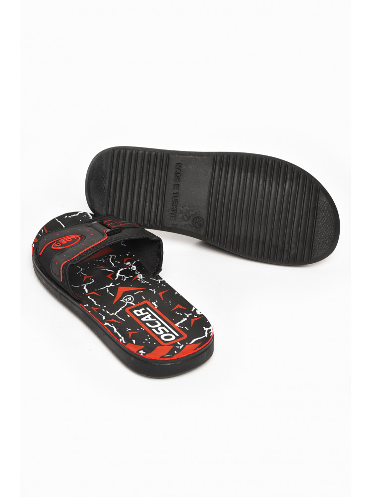 Шлепки мужские черно-красного цвета s-23 211972C