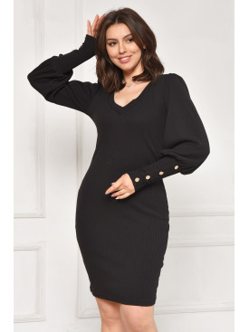 Сукня жіноча однотонна чорного кольору 6098 211974C