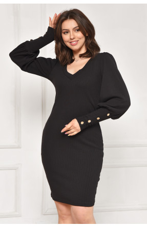 Платье женское однотонное черного цвета 6098 211974C