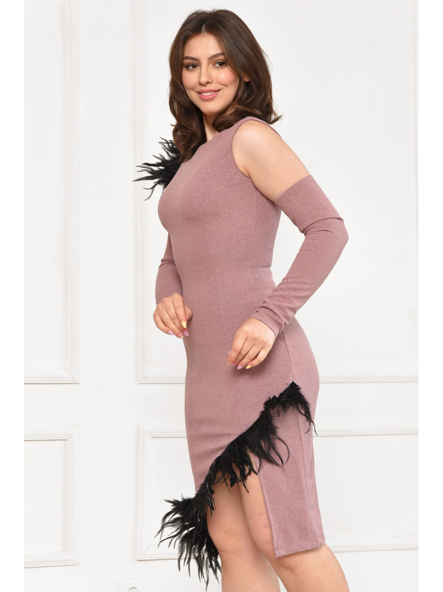 Платье женское однотонное сиреневого цвета 6040 211975C