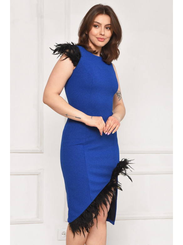 Платье женское однотонное тёмно-синего цвета 6040 211976C